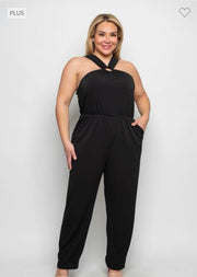 SALE!! LD-Z & F {Moonlight Memories} Black Keyhole Jumpsuit PLUS SIZE 1X 2X 3X