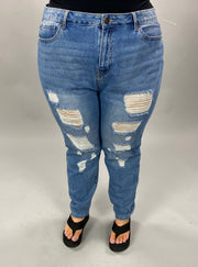 SALE!! BT-G {Black Pearl} Distressed Denim Jeans