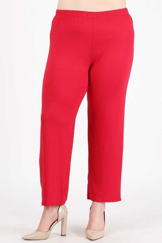 SALE!! BT-99 {Taking Time To Love} Red Loose Fit Pants PLUS SIZE 1X 2X 3X