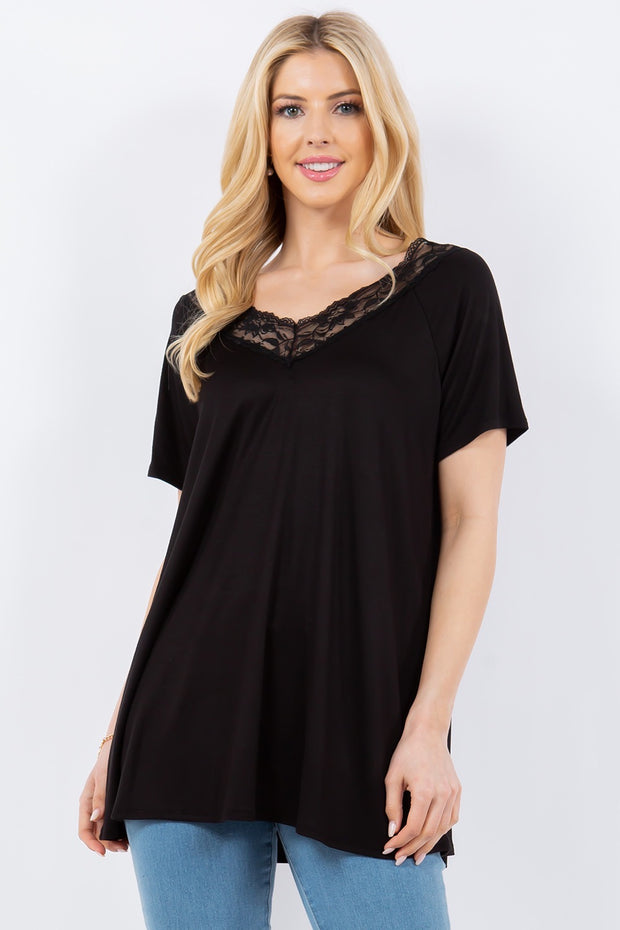 SALE!! 68 SD-L {The One That Got Away} Black Top w/Black Lace PLUS SIZE XL 2X 3X