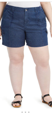 SALE!! BT-R  M-109 {Style & Co} Chambray Shorts PLUS SIZE 16W  24W