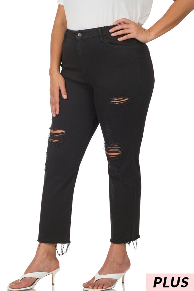 SALE!! BT-R {No Inhibitions} Black Distressed Jeans PLUS SIZE 34 36 38