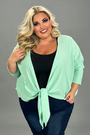 72 OT-G {Not Your Average} Mint Bolero Cardigan EXTENDED PLUS SIZE 3X 4X 5X 6X