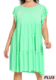 SALE!! 57 SSS-J {Could It Be} Mint Tiered Dress PLUS SIZE 1X 2X 3X