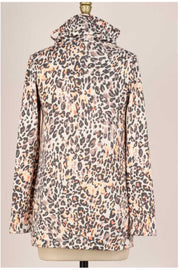 SALE!!  16 PLS-K {Burning Skies} Brown  Orange Leopard Mask Top PLUS SIZE XL 2X 3X