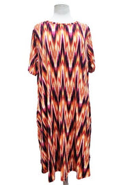 SALE!! 96 PSS-E {Breaking My Silence} Fuchsia/Orange Print Dress PLUS SIZE XL 2X 3X