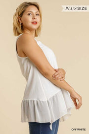 80 SV-A {A Welcome Change} UMGEE Ivory Tank PLUS SIZE XL 1X 2X