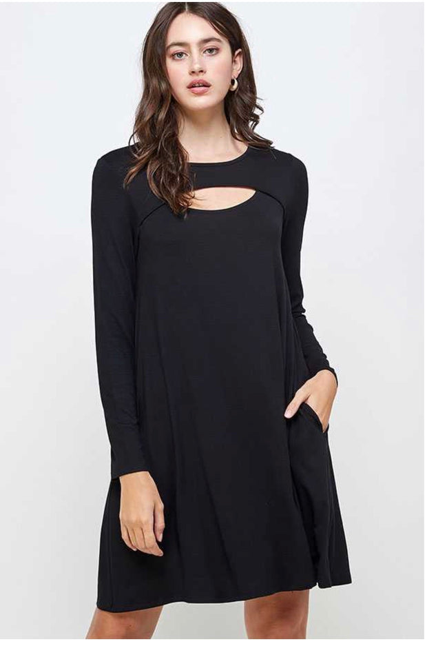 SALE!! 20 SLS-B {Take Me Out Tonight} Black Open Neck Dress PLUS SIZE XL 2X 3X