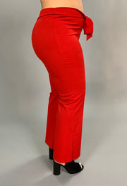 SALE!! BT-R "How Lovely" Red Pants With Bow Front Detail PLUS SIZE 1X 2X 3X