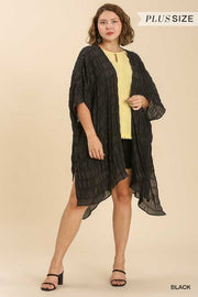 SALE!! 39 OT-D {Hand Picked For You} Umgee Black Kimono PLUS SIZE XL/1X  1X/2X