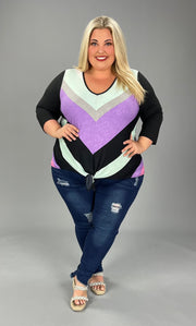 SALE!! 52 CP-B {No Wonder} Multi-Color Front Tie Top PLUS SIZE 1X 2X 3X