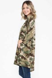 SALE!!  21 OT-X {Hide From Me} Olive Moss Camo Print Cardigan  PLUS SIZE XL 2X 3X