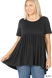 SALE!! 69 SSS-I {Blessed With Curvy} Black Babydoll Tunic PLUS SIZE 1X 2X 3X