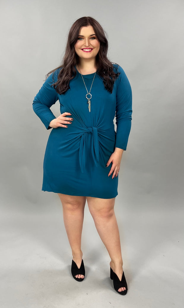 SALE!! SLS-G  {All Is Well} Marine Blue Dress With Front Tie Detail