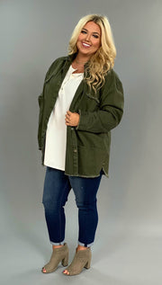 SALE!! OT-D "UMGEE" Olive Green Snap Denim Army Jacket  with Pockets