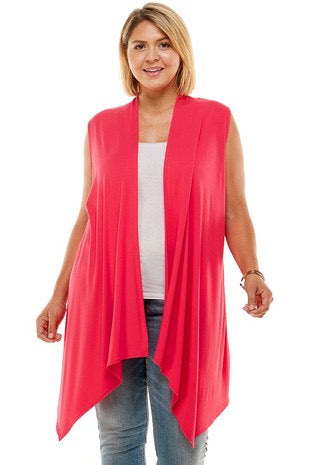 SALE!! 31 OT-I {Express The Fashion} Venetian Red Vest PLUS SIZE 1X 2X 3X