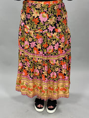 SALE!! BT-O {Worth The Love} Floral Print Maxi Skirt PLUS SIZE 1X 2X 3X