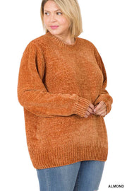 21  SLS-A {Feeling Cozy} Almond  Bubble Sleeve Sweater  PLUS SIZE 1X 2X 3X