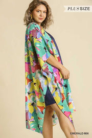 SALE!! 39 OT-C {Happier Than Ever} Umgee   Multi-Color Kimono PLUS SIZE