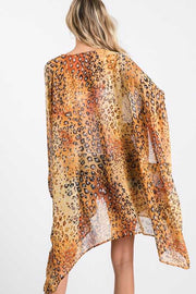 SALE!! OT-Z {Basic Instincts} Gold/Rust Sheer Leopard Cardigan PLUS SIZE 1X 2X 3X