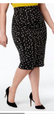 SALE!! BT-M  M-109  {Alfani} Black Dot Skirt Retail $69.50 PLUS SIZE 22w