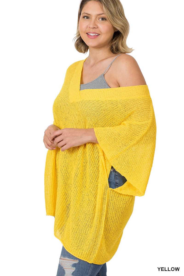 SALE!! 67 SSS-C {Simply Awesome} Yellow Oversized Sweater PLUS SIZE 1X 2X 3X