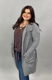 SALE!! OT-K {Love Is Blind} Thick Gray Cardigan with Pockets