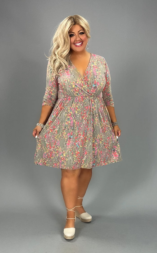 SALE!! 27 PLS-J {Confetti Dreams} Multi-Color Dress w/Pockets PLUS SIZE 1X 2X 3X