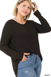 SALE!! 73 SLS-V {Here I Stand}  Black Round Neck Top PLUS SIZE 1X 2X 3X