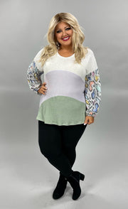 SALE!! 22 CP-E {Tonight & Always} Lavender Snake Sleeve Top PLUS SIZE XL 2X 3X