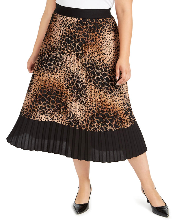 SALE!! BT-A M-109 "ALFANI" {Animal Instinct}  Leopard Skirt Retail $89.50!!PLUS SIZE 0X 1X 2X 3X