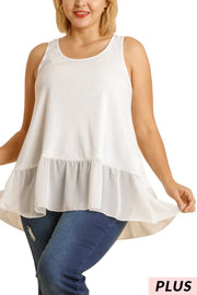 80 SV-A {A Welcome Change} UMGEE Ivory Tank PLUS SIZE XL 1X 2X