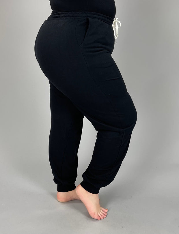 LEG-M {Run After Me} Black Jogging Pants PLUS SIZE 1X 2X 3X