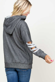 23 HD-H {Stuck In My Ways} Grey Cut Sleeve Hoodie PLUS SIZE XL 2X 3X