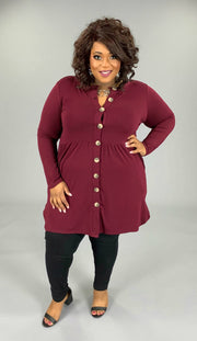 SALE!! OT-D {Well Traveled} WINE Cardigan ***FLASH SALE***with Functional Buttons PLUS SIZE 1X 2X 3X