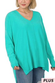 SALE! 27 SLS-B {Simple Adventures} Mint Long Sleeved Tunic PLUS SIZE 1X 2X 3X