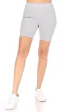 SALE!! LEG-60 {Confident Choice} Grey Biker Shorts PLUS SIZE 1X 2X 3X