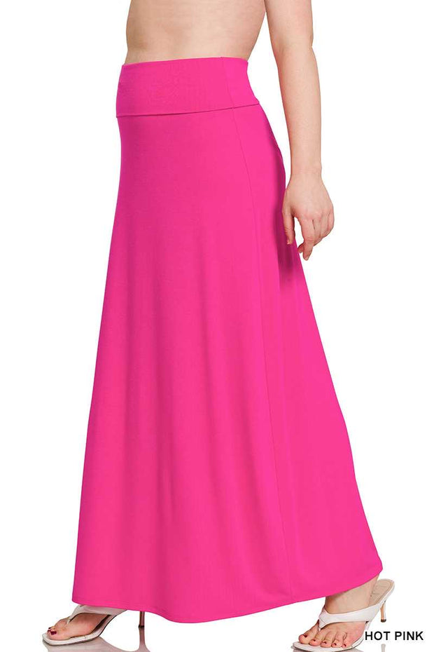 SALE!! BT-F {Cheer You On} Hot Pink Maxi Skirt  PLUS SIZE 1X 2X 3X