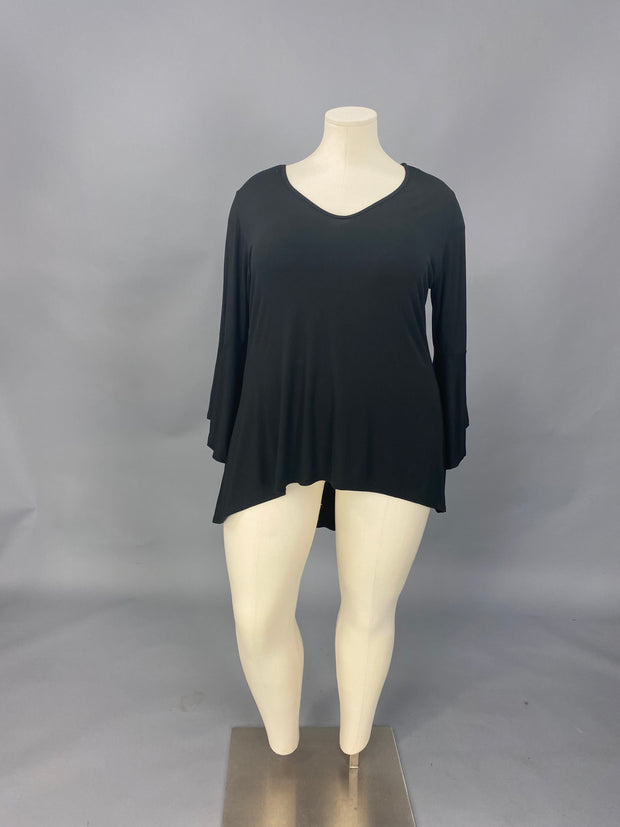 29 SQ {Special Night} Black Hi/Low Tunic PLUS SIZE 1X/2X