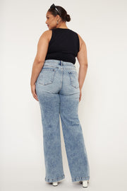 LEG-62   {KanCan} Med Blue Ultra High Rise 90's Flare Jeans EXTENDED PLUS SIZE 16 18 20 22