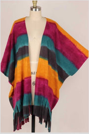 SALE!! 63 OT-B {Painting Rainbows} Magenta Striped Cardigan PLUS SIZE 1X/2X  2X/3X