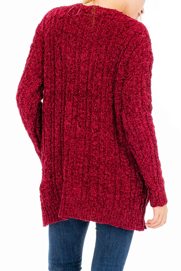 25 OT {Bring On The Cold} Burgundy Button Up Sweater PLUS SIZE 2X 3X