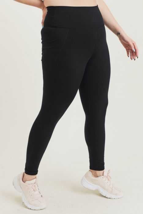 LEG-9 {Easy Rider} Black Leggings PLUS SIZE 3X