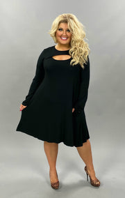 SALE!! 20 SLS-B {Take Me Out Tonight} Black Open Neck Dress PLUS SIZE XL 2X 3X