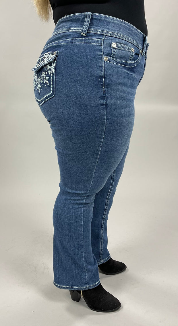 SALE!! BT-A {GEMMA RAE} Short Inseam Slim Boot Cut Jeans