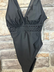 SWIM-B {Chasing The Sun} Black One Piece Swimsuit EXTENDED PLUS SIZE 4X