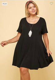 SALE!! 90 SSS-C {Cafe Date} Black Dress PLUS SIZE 1X 2X 3X