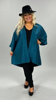 SALE! 25 OT-I {All My Dreams} Teal Kimono PLUS SIZE 1X 2X 3X