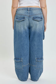 SALE!! LEG-99 {Ms Cello} Mid-Waisted Washed Denim Skater Jeans EXTENDED PLUS SIZE 14 16 18 20 22