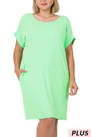 SALE!! 33 SSS-A {Mint 4 You} Green Mint Dress With Pockets PLUS SIZE 1X 2X 3X